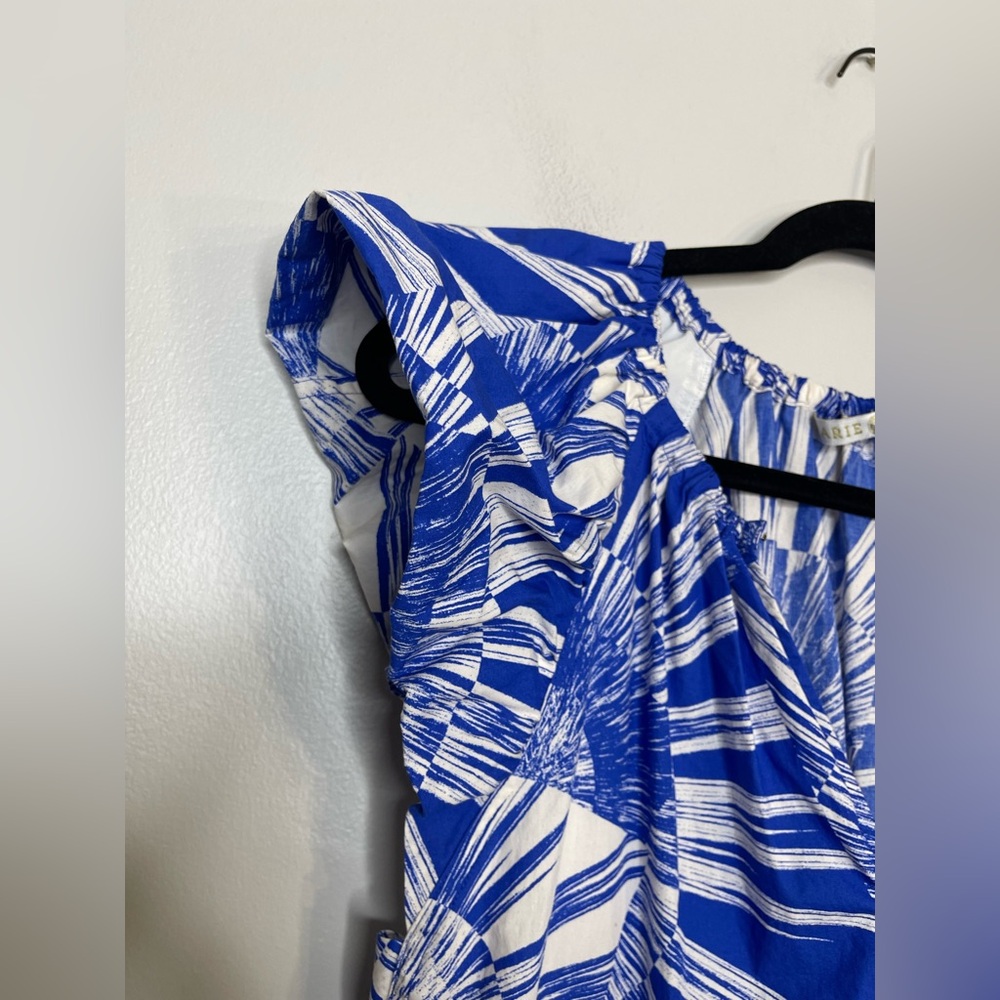 Marie Oliver NWOT Clover Dress in blue Radiance Slip on Cotton Bubble Hem Sz S - Picture 8 of 16